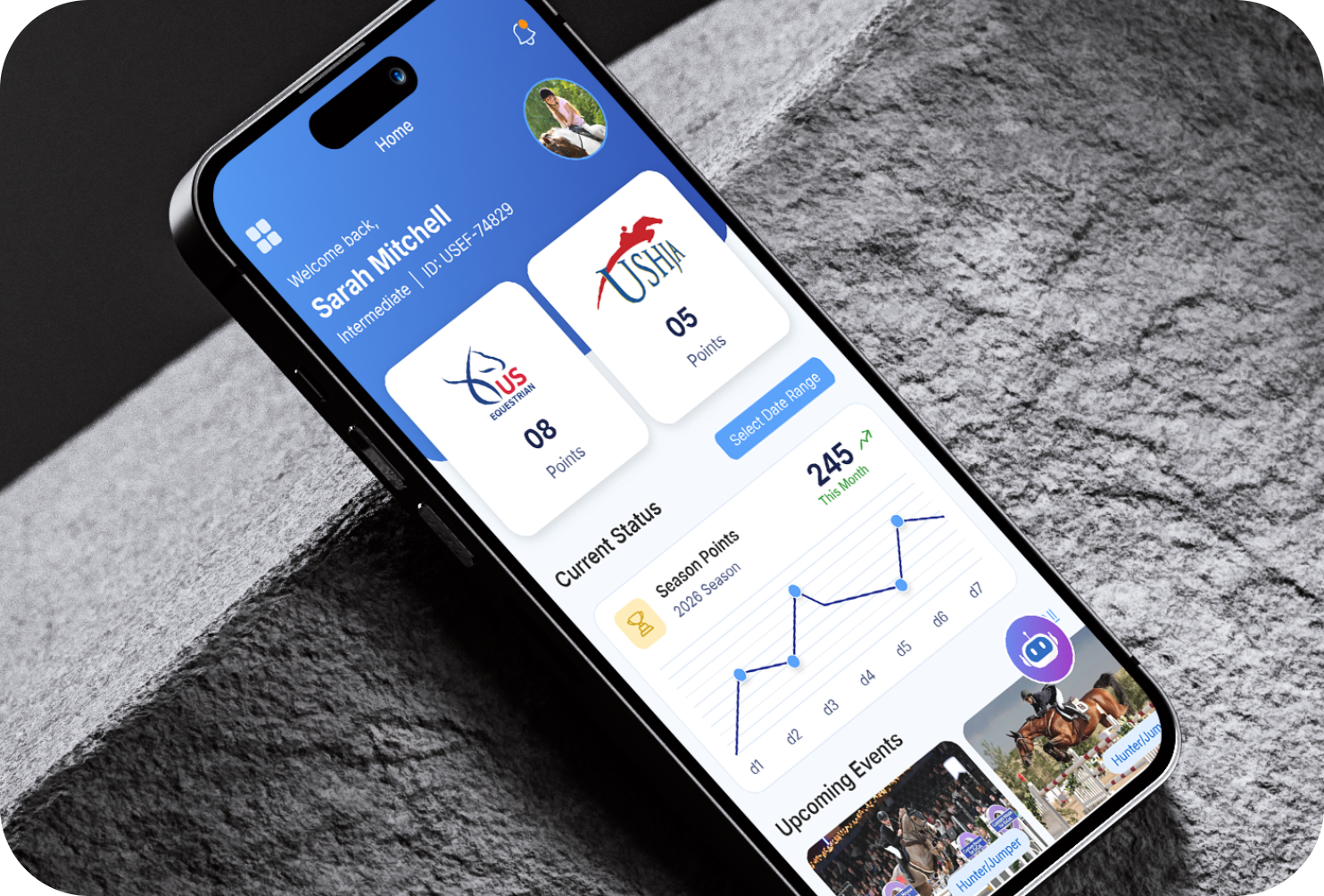 EQNAV app mockup
