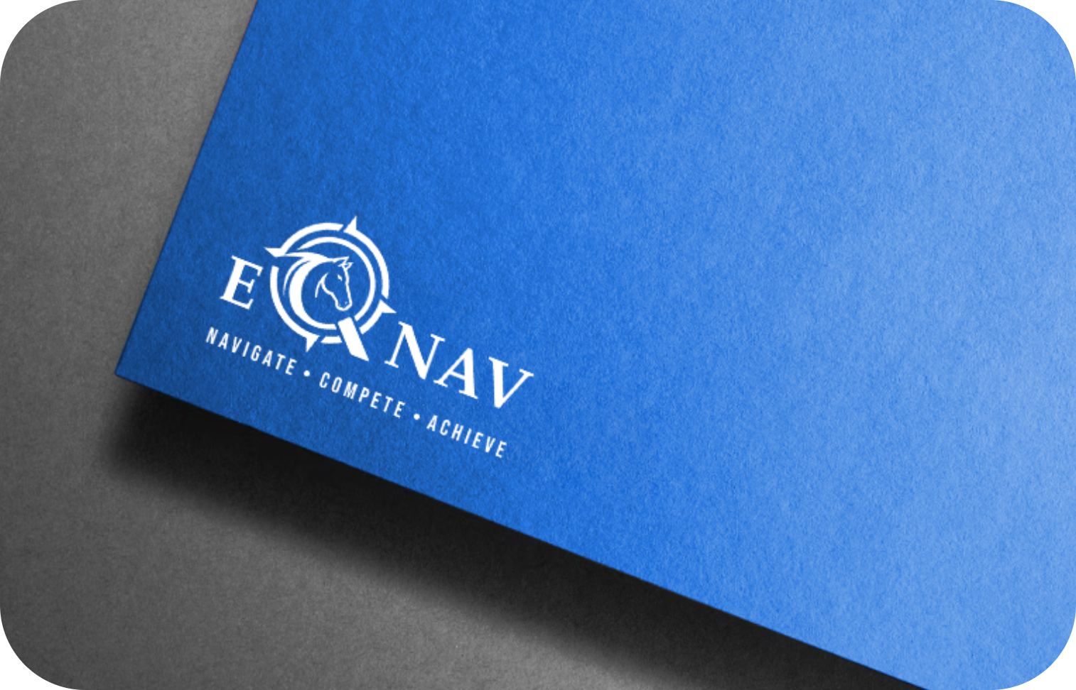EQ NAV branding on blue card