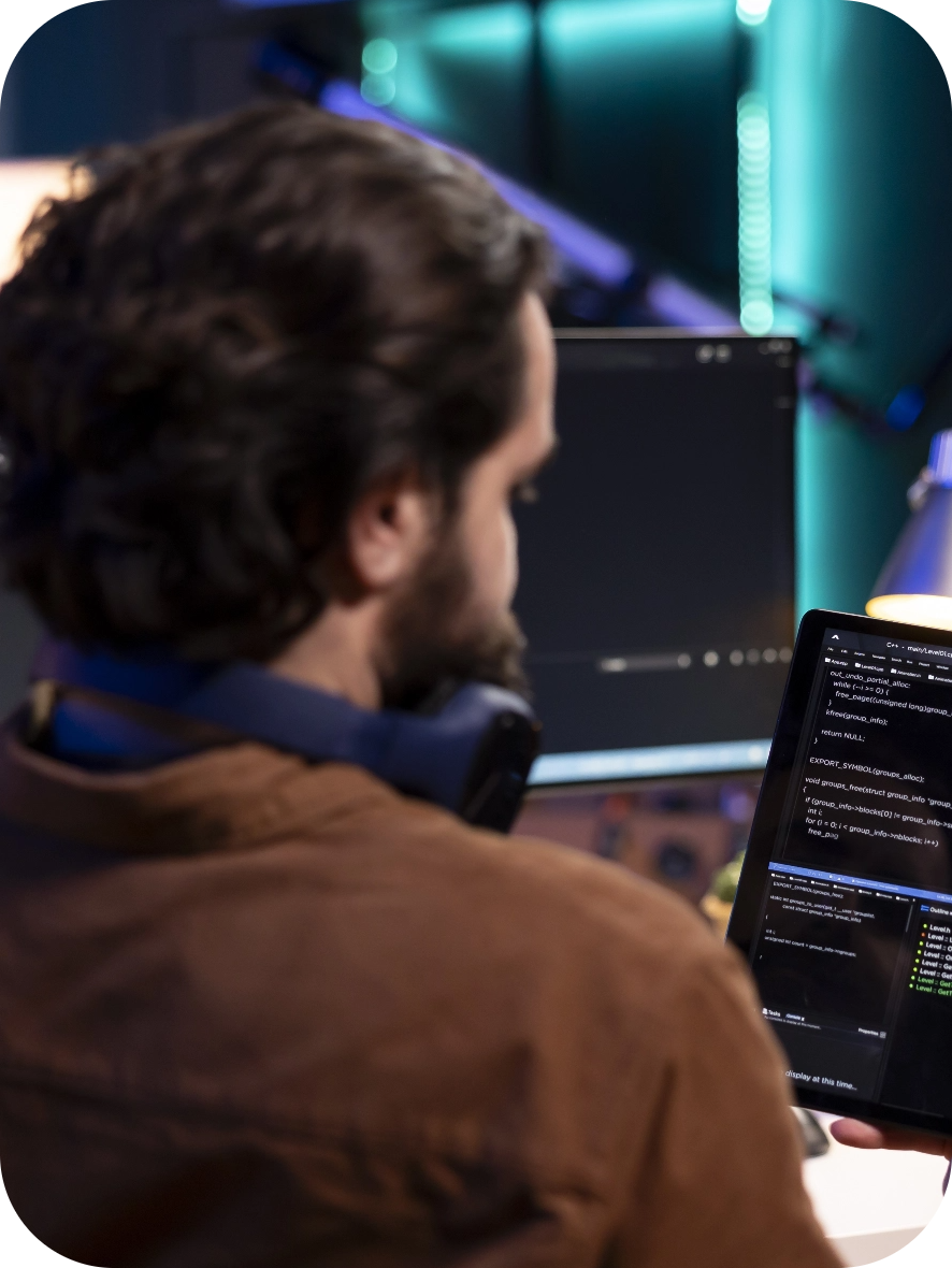 Developer working on EQ NAV codebase